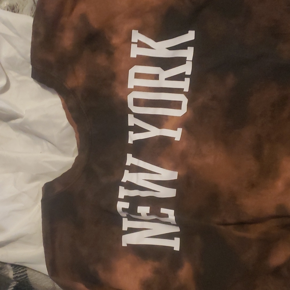 Brown Tie Dye Hollister Crop Top